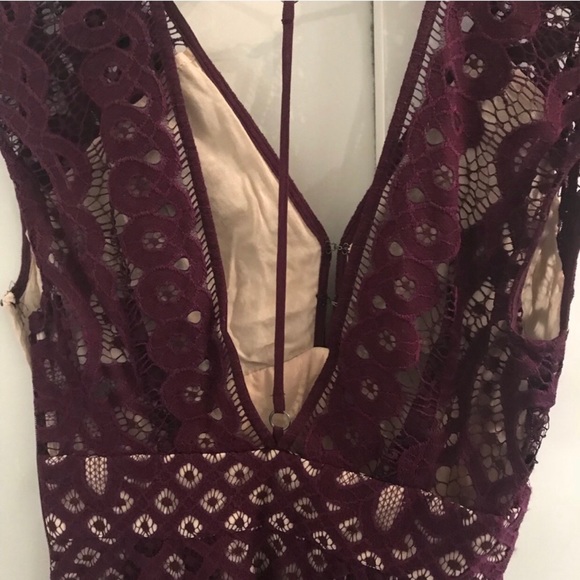 One Million Lovers Dress sz 0 burgundy Free People - Picture 3 of 3